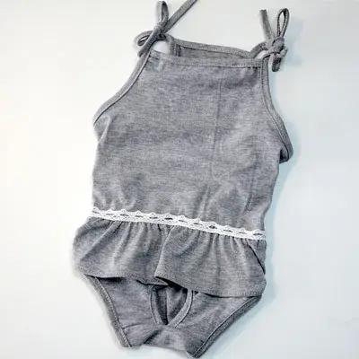 Pantalon physiologique pour chien gris bleu marine pour filles, gilet à bretelles, combinaison pyjam