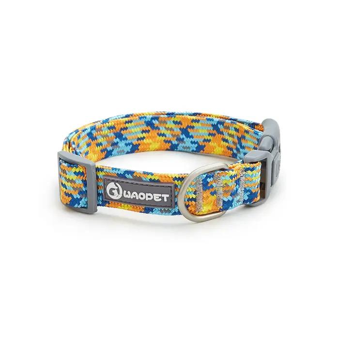 Collier en nylon réglable avec nom personnalisé pour chien de compagnie