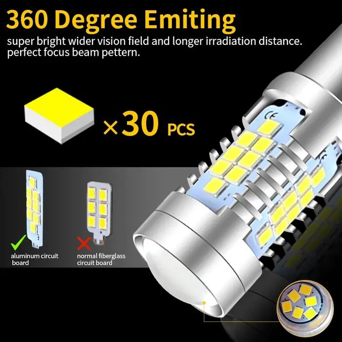 Ampoule LED Canbus P21W 1156 BA15S, 3600lm, pour Skoda Superb Octavia 2 FL 2010 2011 2012 2013, feu