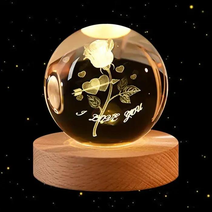 Boule de cristal 3D de 6cm
