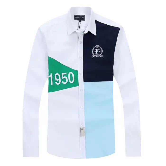 Nouvelle Chemise Homme Faconnable France à Manches Longues Style Français Tendance Décontractée Gran