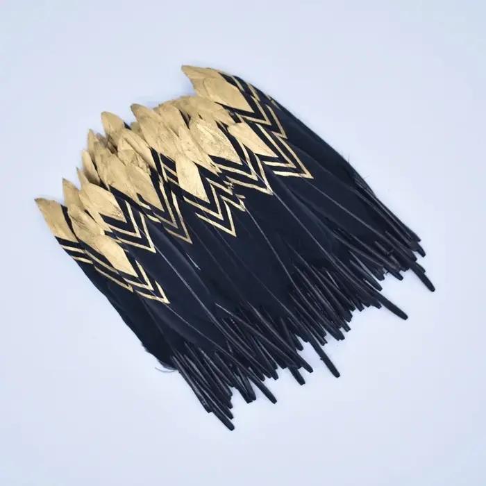 Plumes de canard trempées en or pour l'artisanat