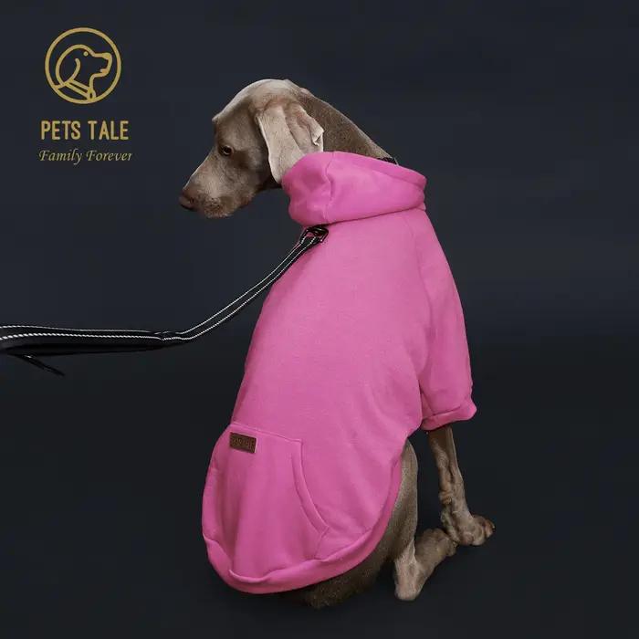 Sweat à capuche pour chien de couleur unie avec poche