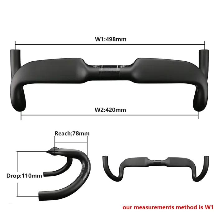 Guidon de vitesse en fibre de carbone T800 pour vélo de route, RXL SL, guidon de route drop, largeur ajustable, routage interne, design sportif pour courses et loisirs