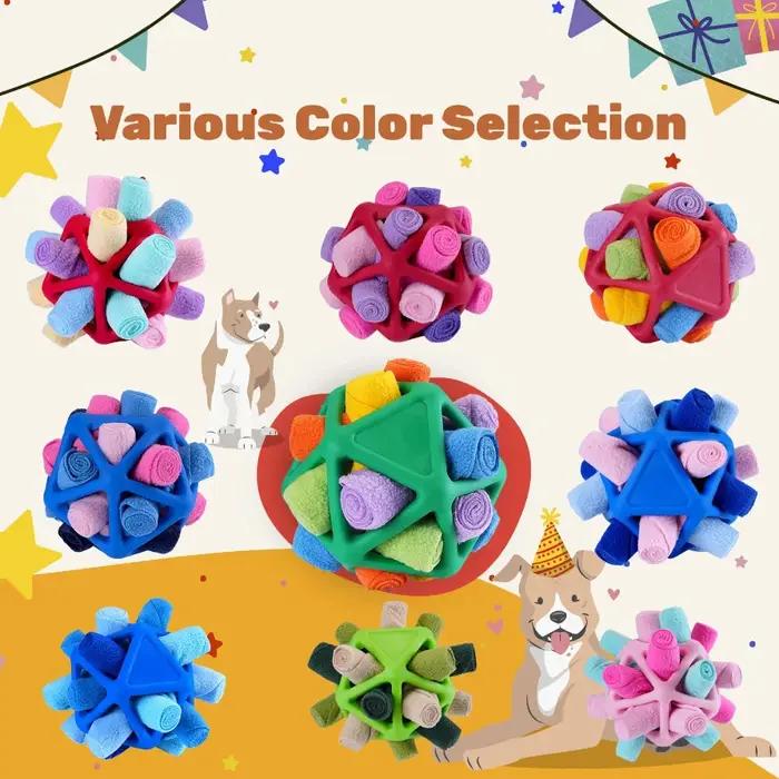 Boule reniflante pour chien jouet en peluche stimulant pour chiens réduire stress et anxiété occasions spéciales distraction à domicile jouet et mangeoire