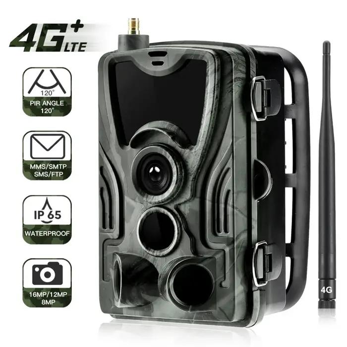 Caméra de chasse à la faune 4G LTE SMSTrail 16MP 1080P Surveillance Cellulaire HC801LTE Email FTP SMTP Caméras Mobiles