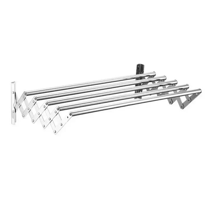 Étendoir à vêtements support de séchage mural polyvalent pliable cintre d'organisation extensible ré