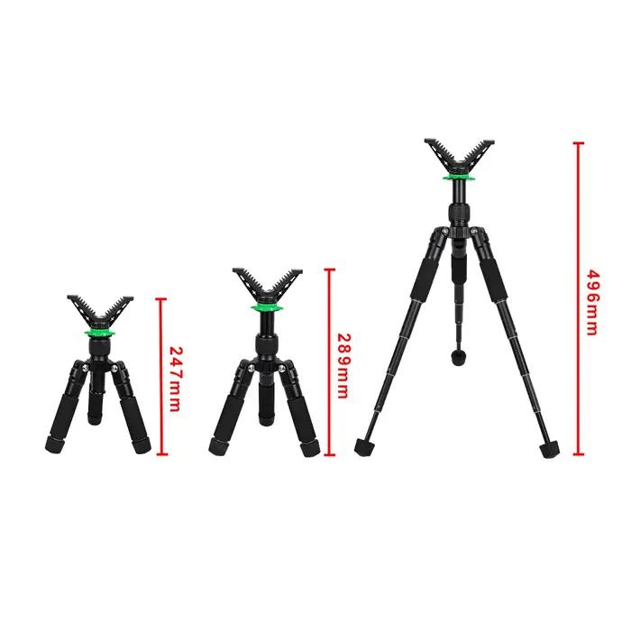 Trépied de tir de chasse professionnel, tête de joug en V réglable, Mini caméra en aluminium, support de trépied Portable pour la prise de vue en plein air