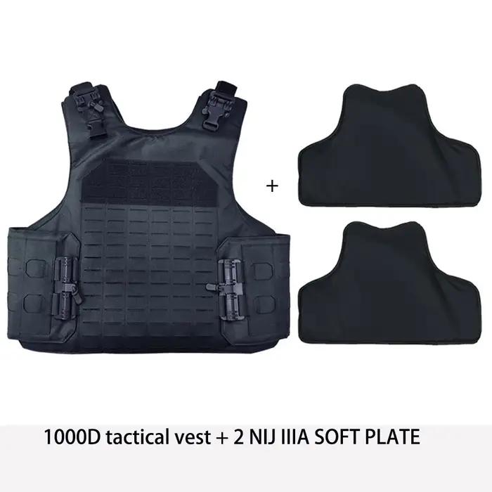 Gilet tactique 1000D Nij IIIA pour chasse airsoft protection impacts sécurité occasions extérieures