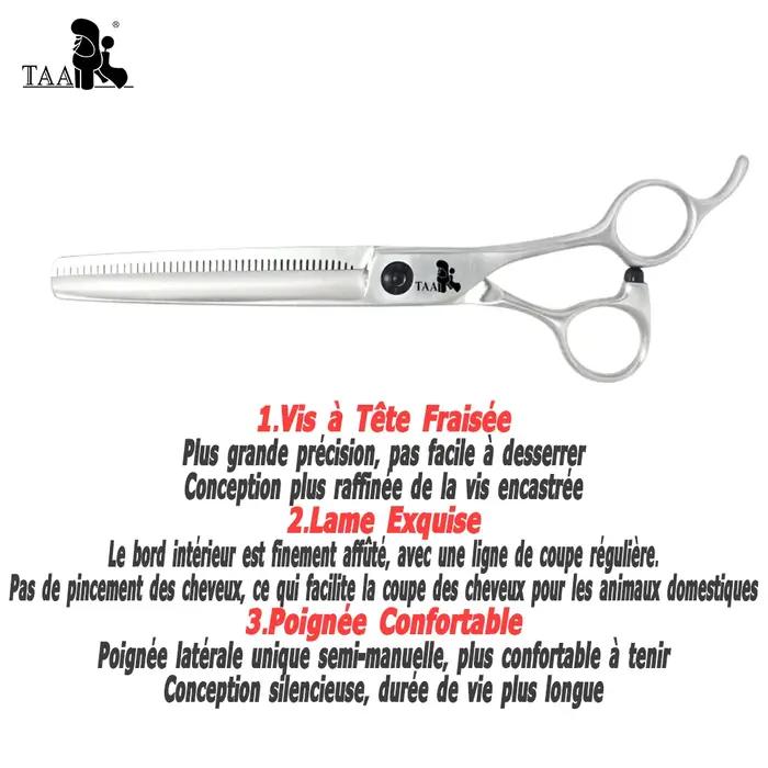 Ciseaux pour Animaux de Compagnie TAA Ciseaux de Toilettage Professionnels Dentelés Universels pour Chiens et Chats Occasions Spéciales Toilettage Soigné