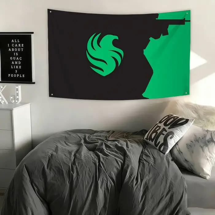 Drapeau de l'équipe, jeu de sciences artistiques, salle de Fi, décoration murale pour la maison, décor CS2, bannière Falcons