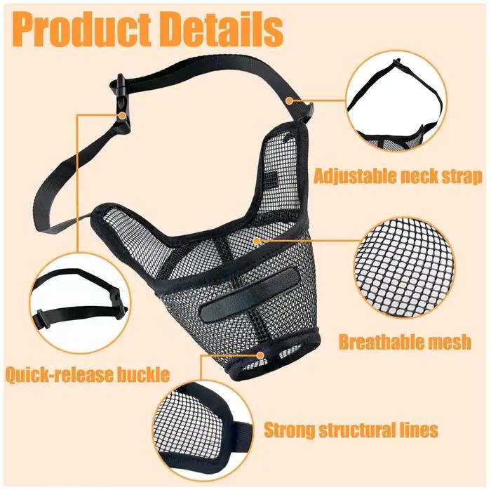 Muzzles respirants à grille pour chiens de taille moyenne à grande