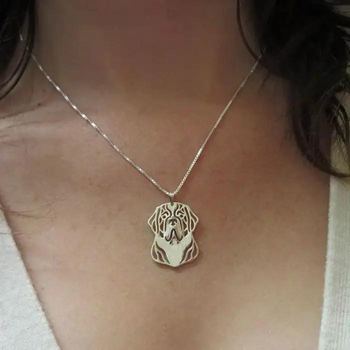 Bijoux pour chiens pour femmes, collier en métal de saint Bernard pour filles