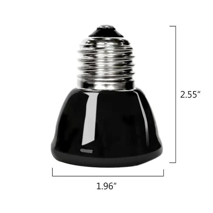Lampe chauffante infrarouge lointain 220V, émetteur céramique noir, ampoule chauffante E27 pour anim