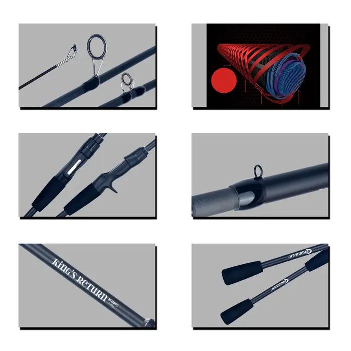 Canne à pêche spinning PHISHGER carbone travel mini 5-30g fast ultralight truite leurres légers