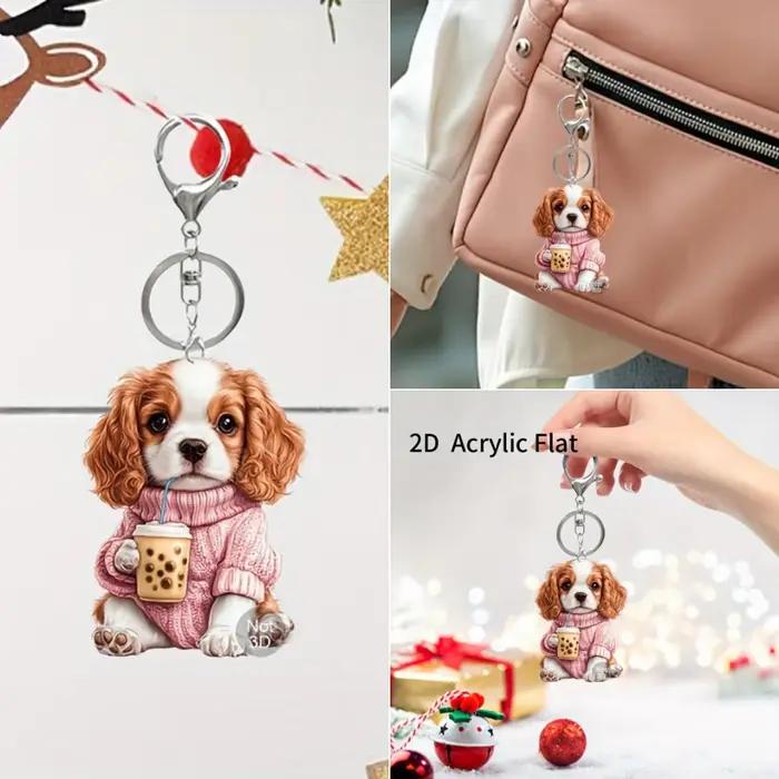 Porte-clés pendentif Cavalier King Charles épagneul