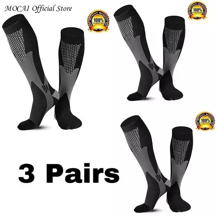 Chaussettes de compression sport pour hommes, varices, cyclisme, running et randonnée