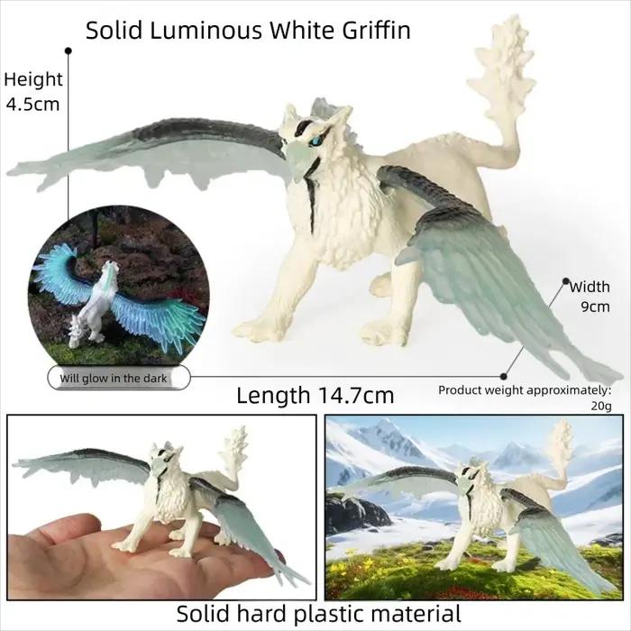Oenux Animaux Mythiques Simulés Lézard Luminescent Elfe Dragon Volant Monstre Modèles Figurines Réalistes Jouets de Collection