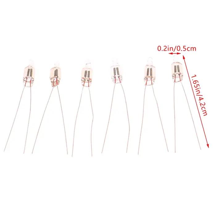 Voyant lumineux au néon, enseignes rouges, lampe 5mm, 5x13mm, ampoules 220V, bouton de commutation,