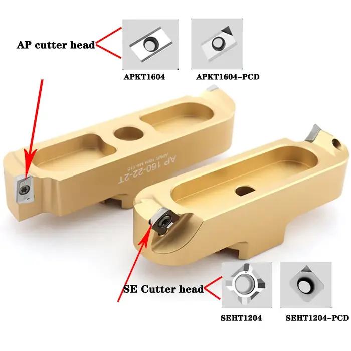 Outil de fraisage AP SE 90 degré tête de fraise en alliage d'aluminium pour projets d'ingénierie et bricolage polyvalent avec inserts de lame à acheter séparément