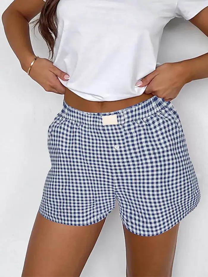 Short à carreaux pour adolescentes