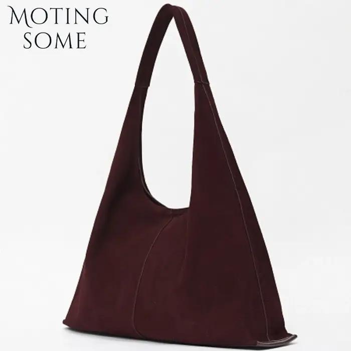 Motingsome Respzed-Sac en daim pour femme, sacs à main de dégager de luxe, fourre-tout décontracté e