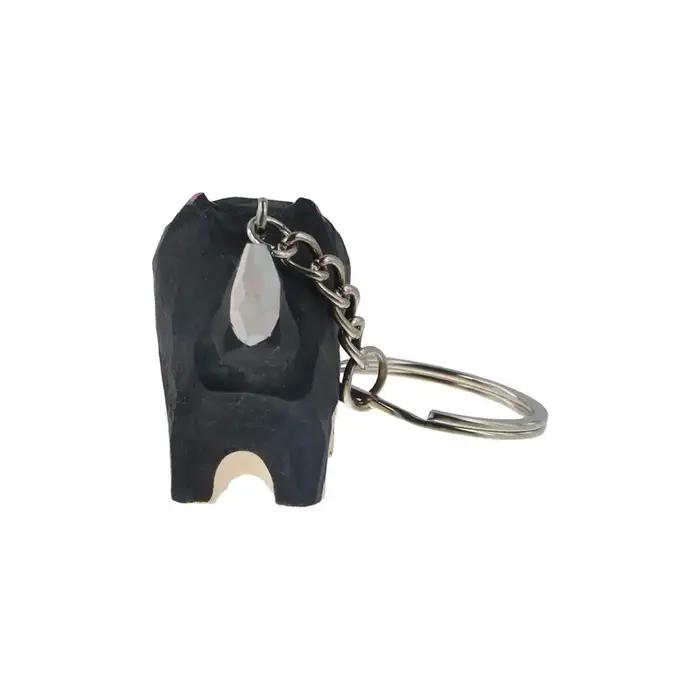 Porte-clés en bois sculpté Akita Husky chien kawaii élégant pour étudiant cadeau occasion spéciale
