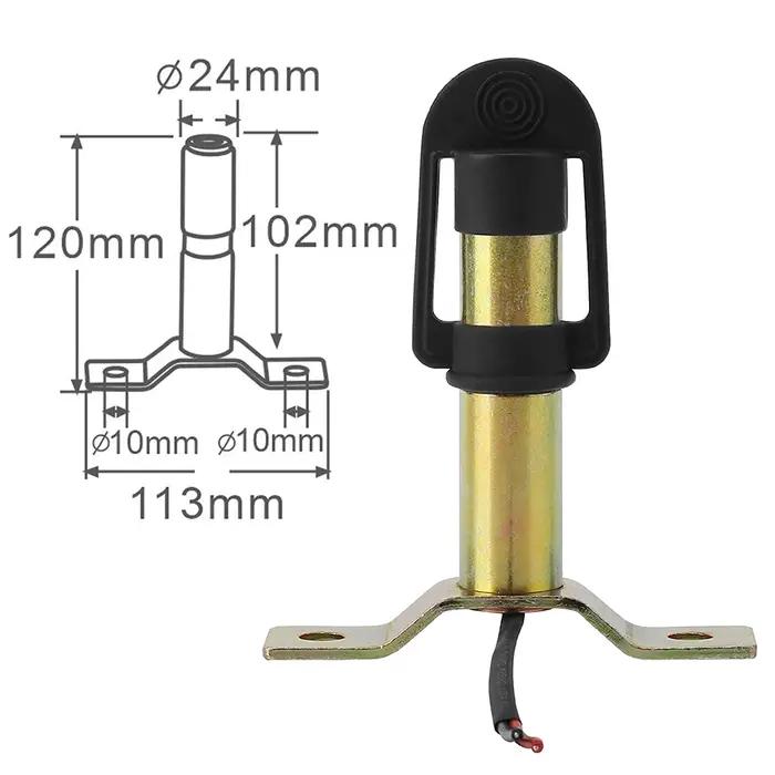 Support de lumière de balise de tracteur, poteau DIN Flexible, support métallique avec fil pour char