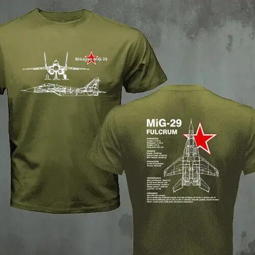 Force de l'air russe Mikoyan MiG-29 Fulcrum Fighter T-Shirt 100% coton col rond manches courtes été décontracté hommes