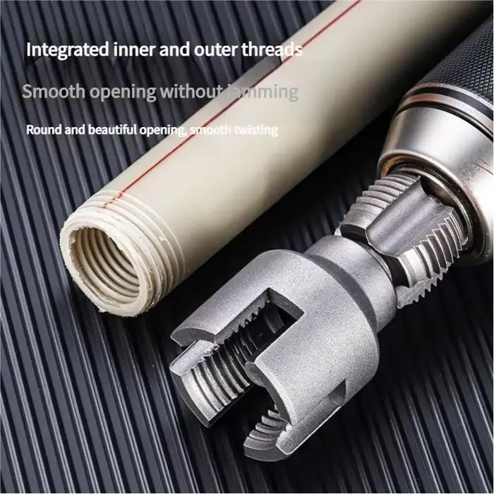 Outil de filetage de tuyaux Claqutter 4/6 points Acier à haute teneur en carbone pour filetages internes et externes Plomberie professionnelle