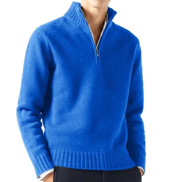 Automne hommes col roulé chandails tricots pulls couleur unie à manches longues pull mâle décontracté quotidien manteaux