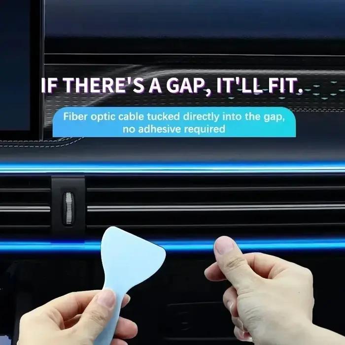 Bande lumineuse d'ambiance LED RGB pour intérieur de voiture, Fiber optique USB néon Invisible, lamp