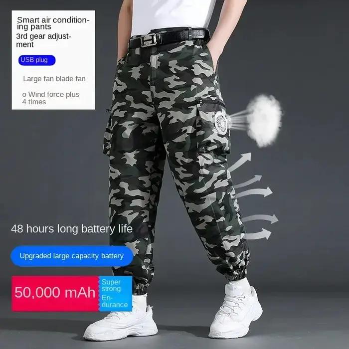 Pantalon ventilé coton pêche froid - Vêtement rafraîchissant pour chasse été et activités outdoor