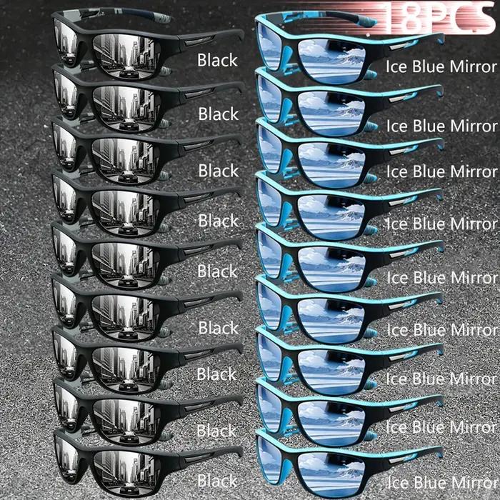 18 Paires de Lunettes de Soleil Sport Vintage Tendance avec Monture Camouflage pour Hommes et Femmes – Idéales