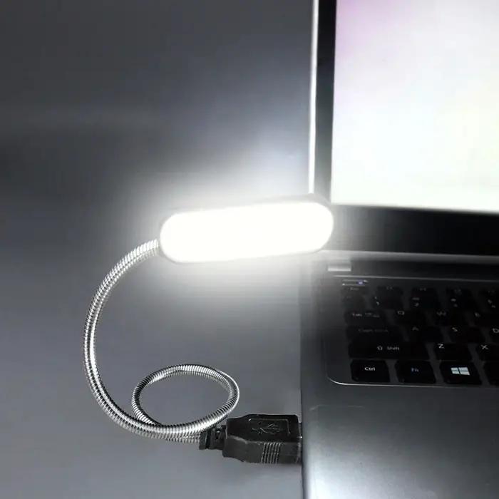 Mini 4 LED lampe de livre Portable USB lecture lampe de nuit blanc/couleur chaude Table lampe de bur