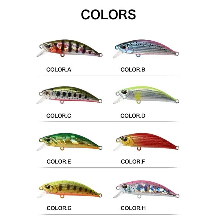 2023 chaud 50Mm 5G Mini coulant méné leurres de pêche Jerkbaits Peche appât artificiel Wobbler leurr