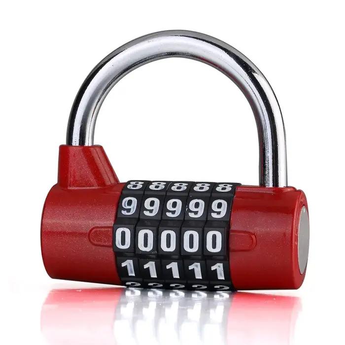 Combinasion xmshxltd à 4,5 chiffres sécurisée, cadenas à clé, alliage de zinc, certifiée CE, pour voyages et sécurisation d'outils et espaces de rangement, offerte en plusieurs couleurs élégantes