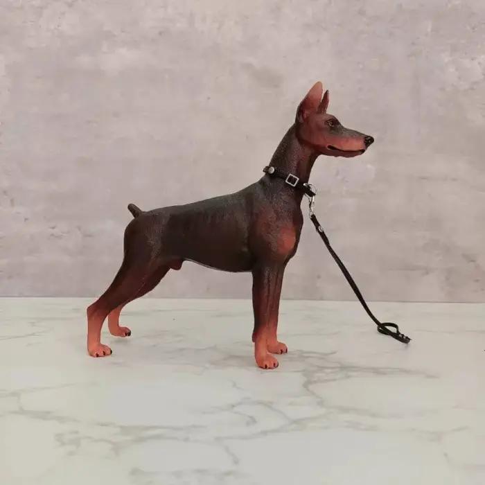 Modèle d'animal de simulation Doberman, chien soldat 1/6, accessoires de scène et accessoires pour figurines d'action de 12 pouces, ornements