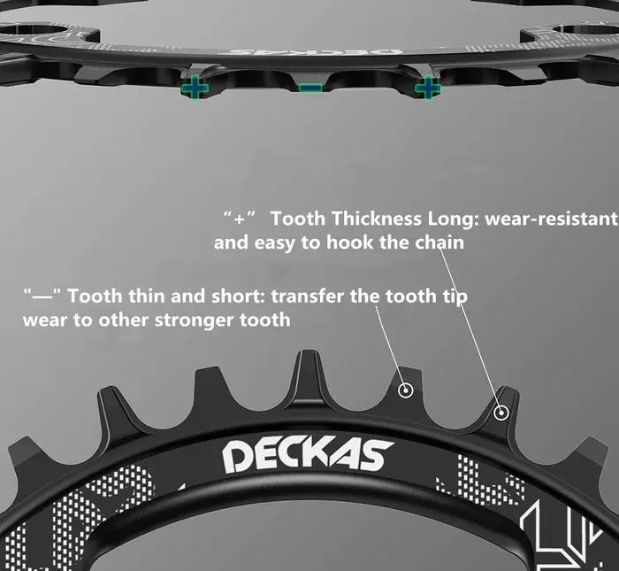 Deckas 144BCD plateau 44T 46T 48T 50T 52T 54T 56T plateau simple grandes dents pour vélo TMB