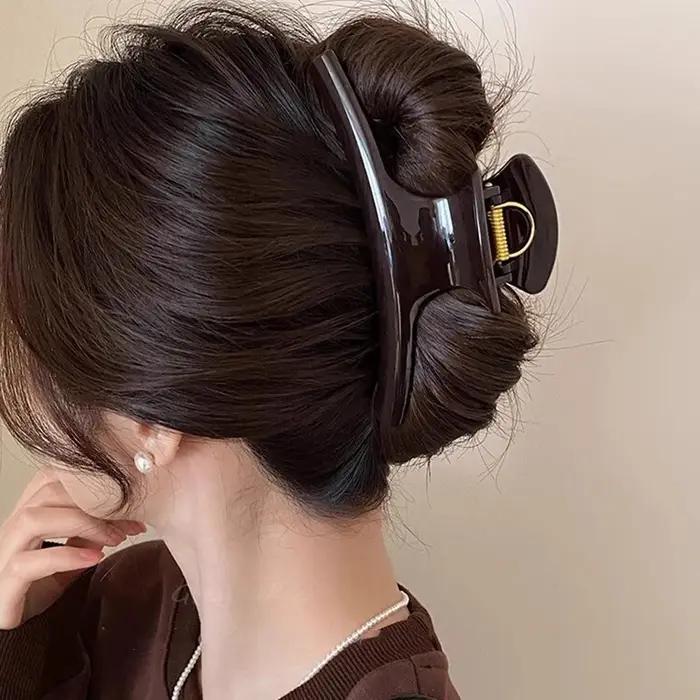 Pince à cheveux élégante et solide de 5,91 pouces pour femmes, accessoire pour cheveux longs et épai
