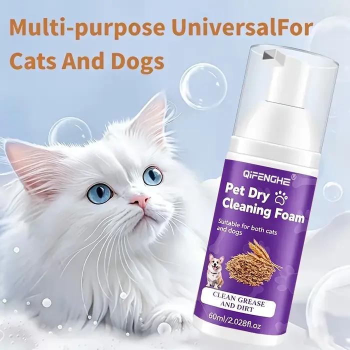 Shampooing sec pour chiens et chats - Mousse sans eau