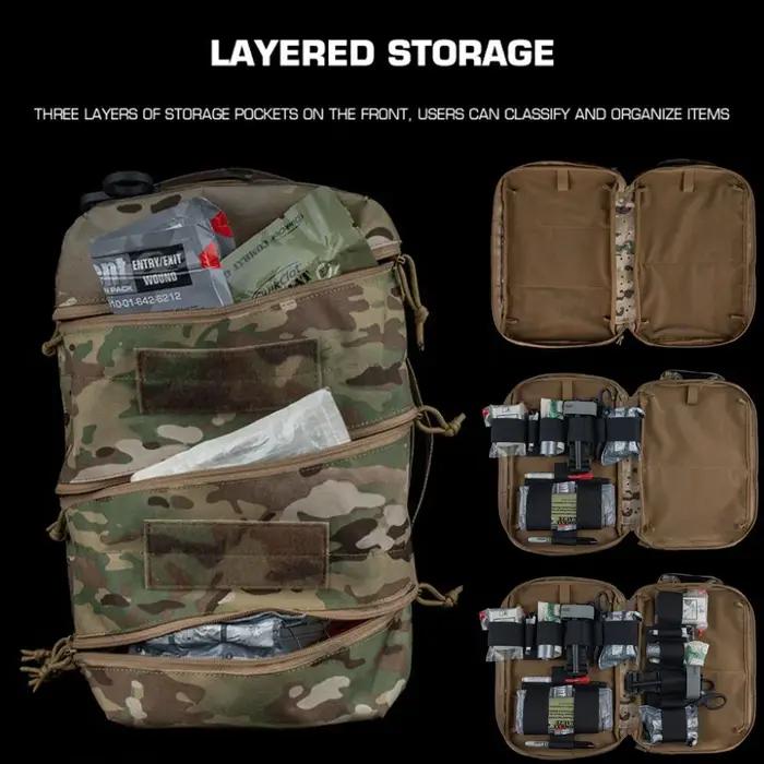 Sac à dos médical tactique DELTA haute capacité pour chasse survie équipement d'urgence