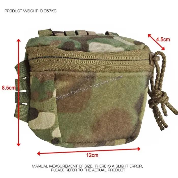 Poche arrière casque tactique rangement batterie contrepoids NVG airsoft chasse équipement MOLLE