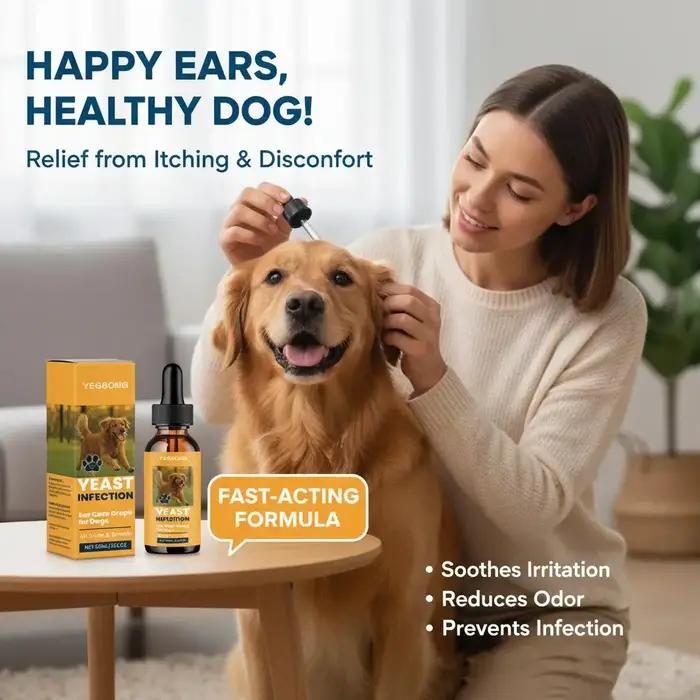 Gouttes pour le soin des oreilles des chiens : Soulagent les démangeaisons