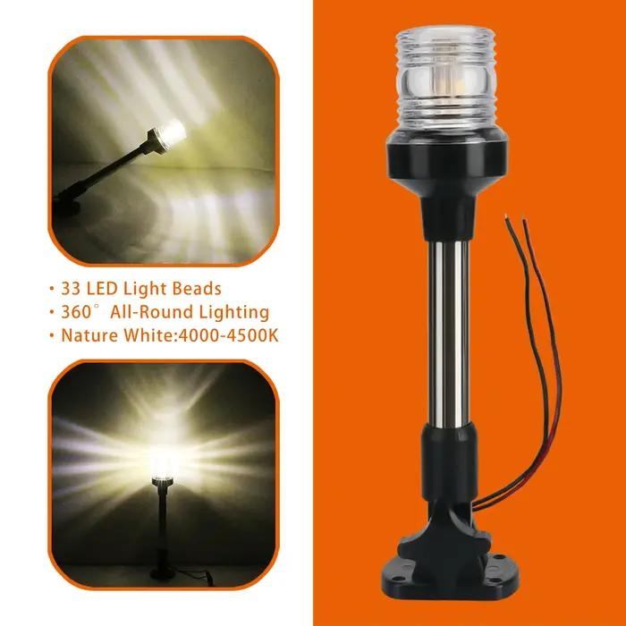 Feu d'ancrage pliable LED, lampe de signalisation de voile pour Marine, accessoires de Yacht de bate