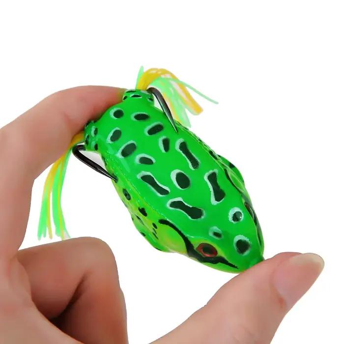 1 pièces 5g 9g 13g 17.5g leurres de pêche grenouille souple appâts artificiels en Silicone avec Doub