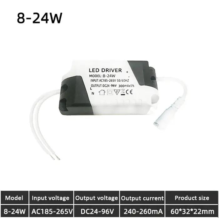 Pilote LED AC 85V-265V à DC 24V pour spots, plafonniers et éclairage routier occasions spéciales et quotidiennes