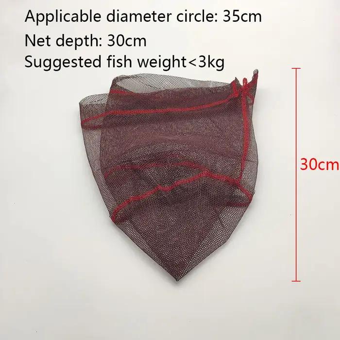 Filet à main de pêche à petite maille, collage, diamètre 35 cm, 40 cm, 50cm