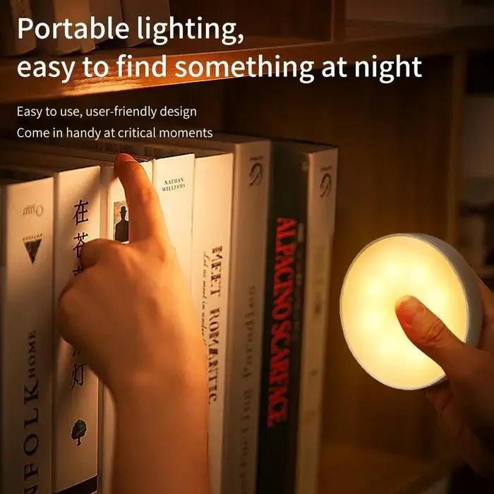 PIR détecteur de mouvement LED veilleuse USB Rechargeable chambre lampe de nuit armoires de cuisine