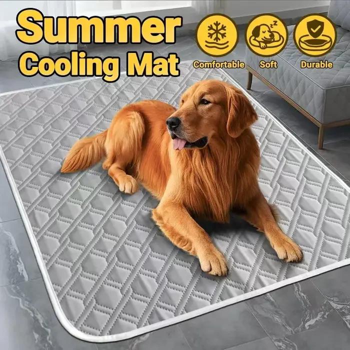 Tapis rafraîchissant pour animaux de compagnie S-XXL, lit rafraîchissant pour chien, lavable, base antidérapante, grand tapis de refroidissement pour animaux, accessoires pour animaux.